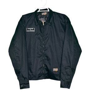 BRICK BY BRICK black back embroidered jacket size XL